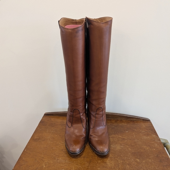 Vintage Brown Heeled Boots - Picture 8 of 11